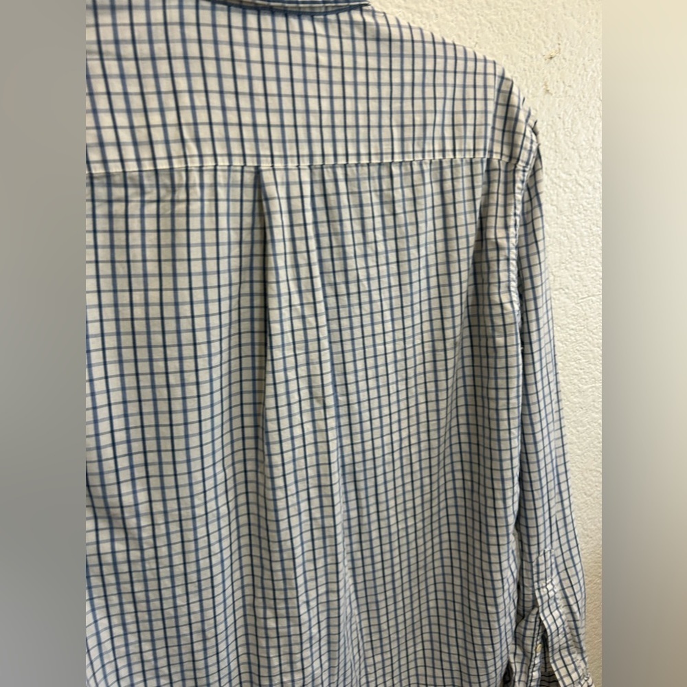 Small Brooks Brother Plaid Blue & White Shirt - Picture 5 of 11